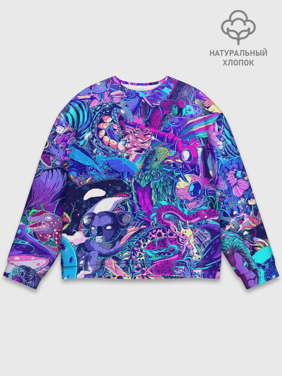 Мужской свитшот базовый / Неоновые Звери