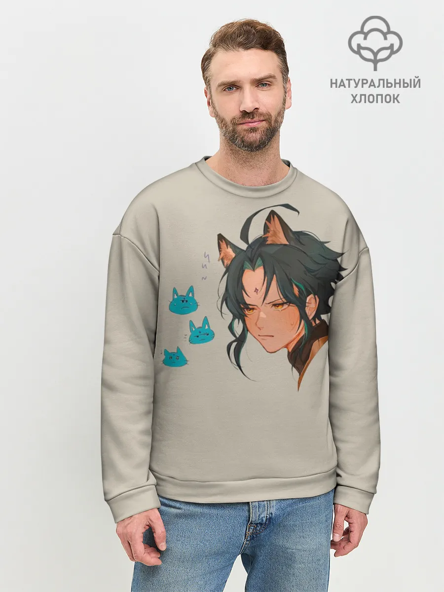 Мужской свитшот базовый / Сяо из Genshin Impact