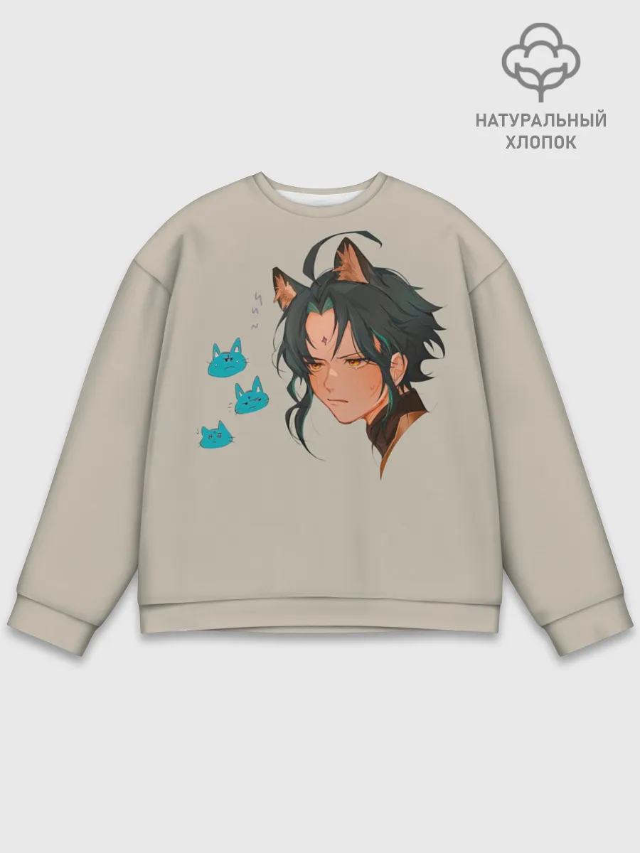 Мужской свитшот базовый / Сяо из Genshin Impact