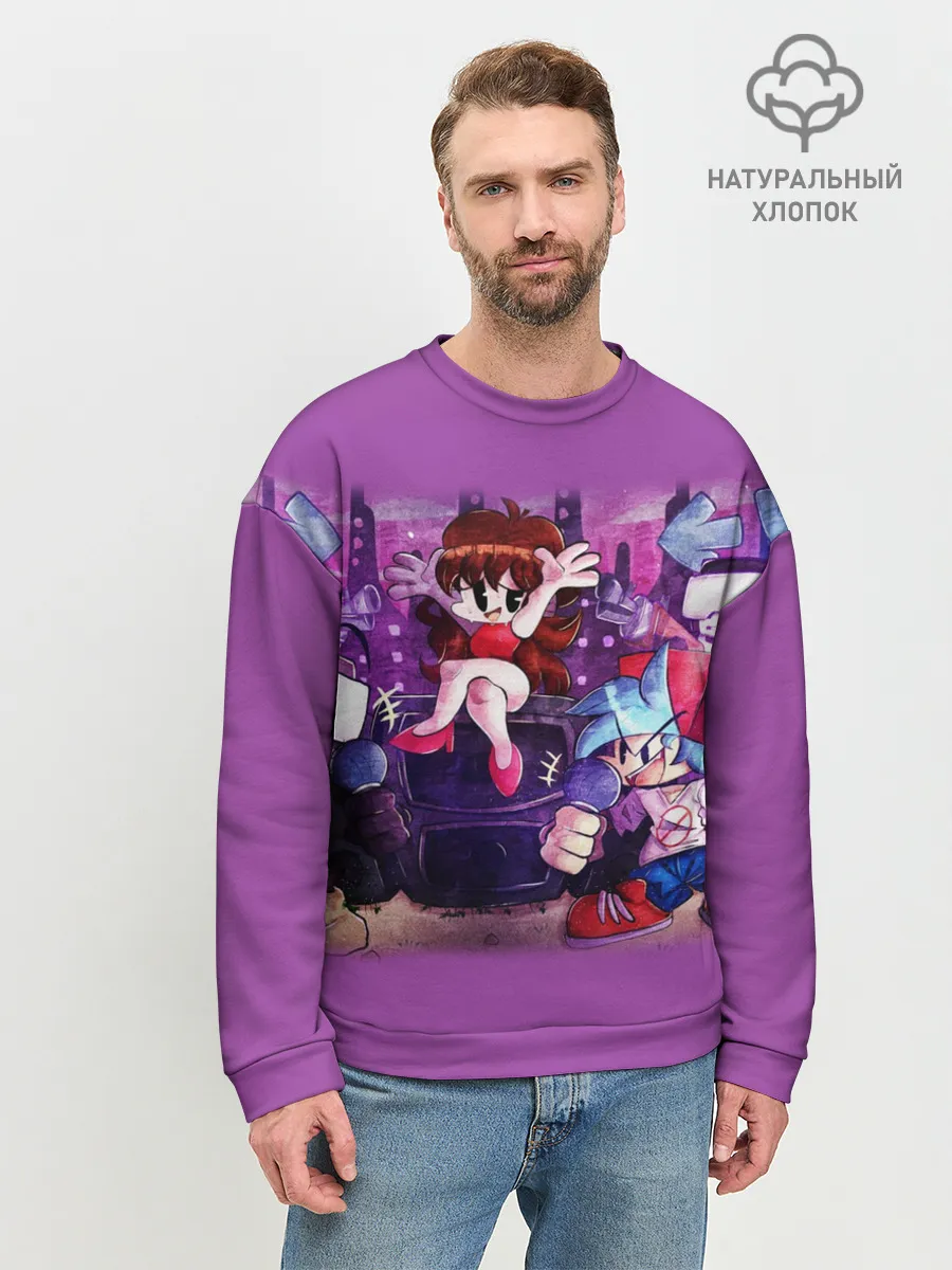 Мужской свитшот базовый / Friday Night Funkin рисунок