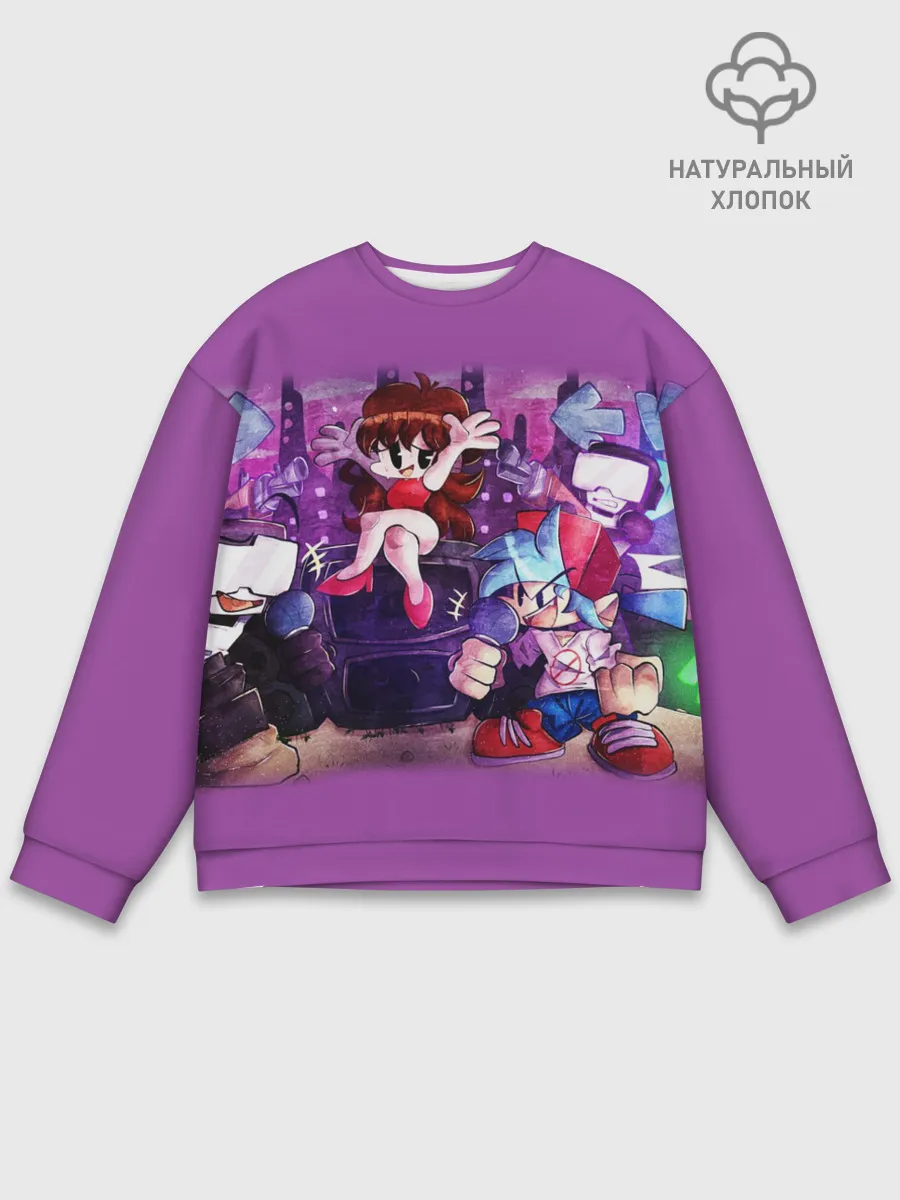 Мужской свитшот базовый / Friday Night Funkin рисунок