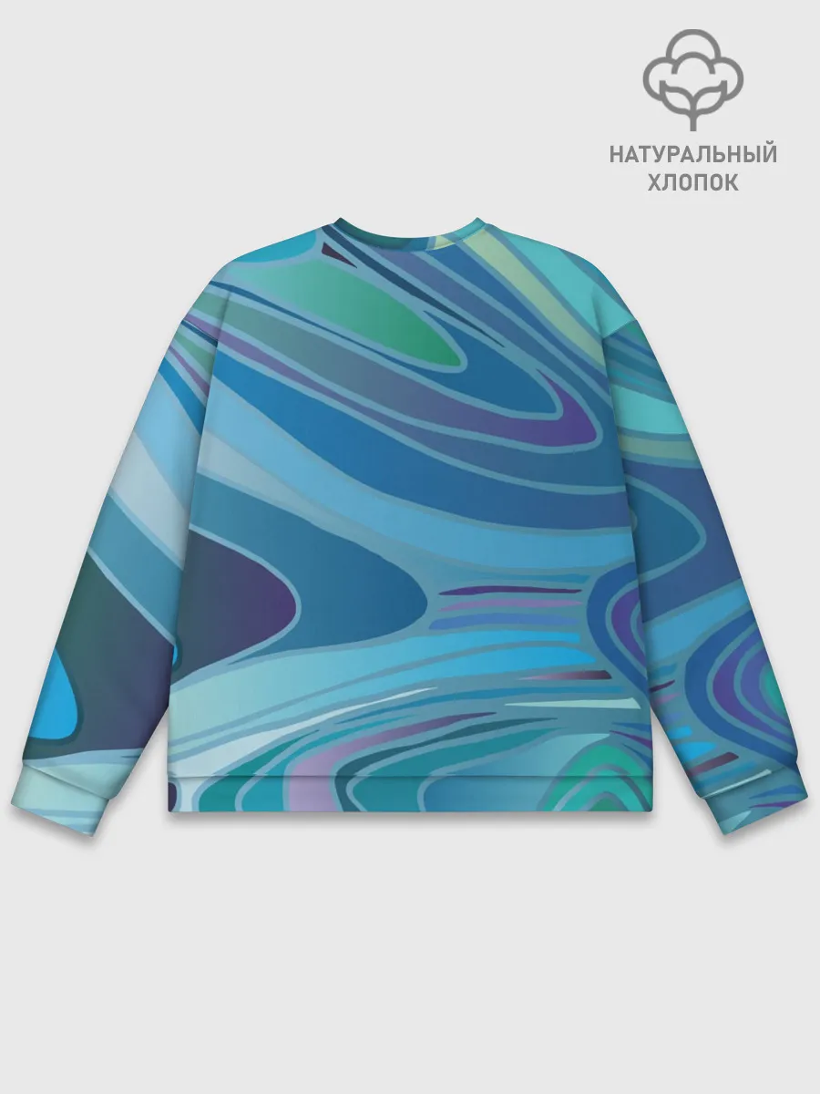 Мужской свитшот базовый / Морская волна