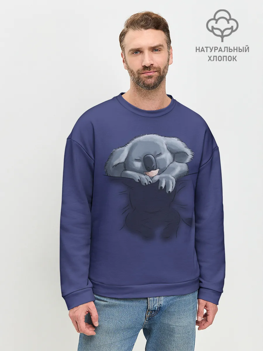 Мужской свитшот базовый / Спящая коала