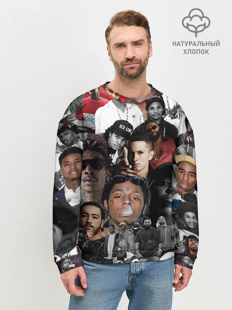 Мужской свитшот базовый / Короли Рэпа | KING RAP