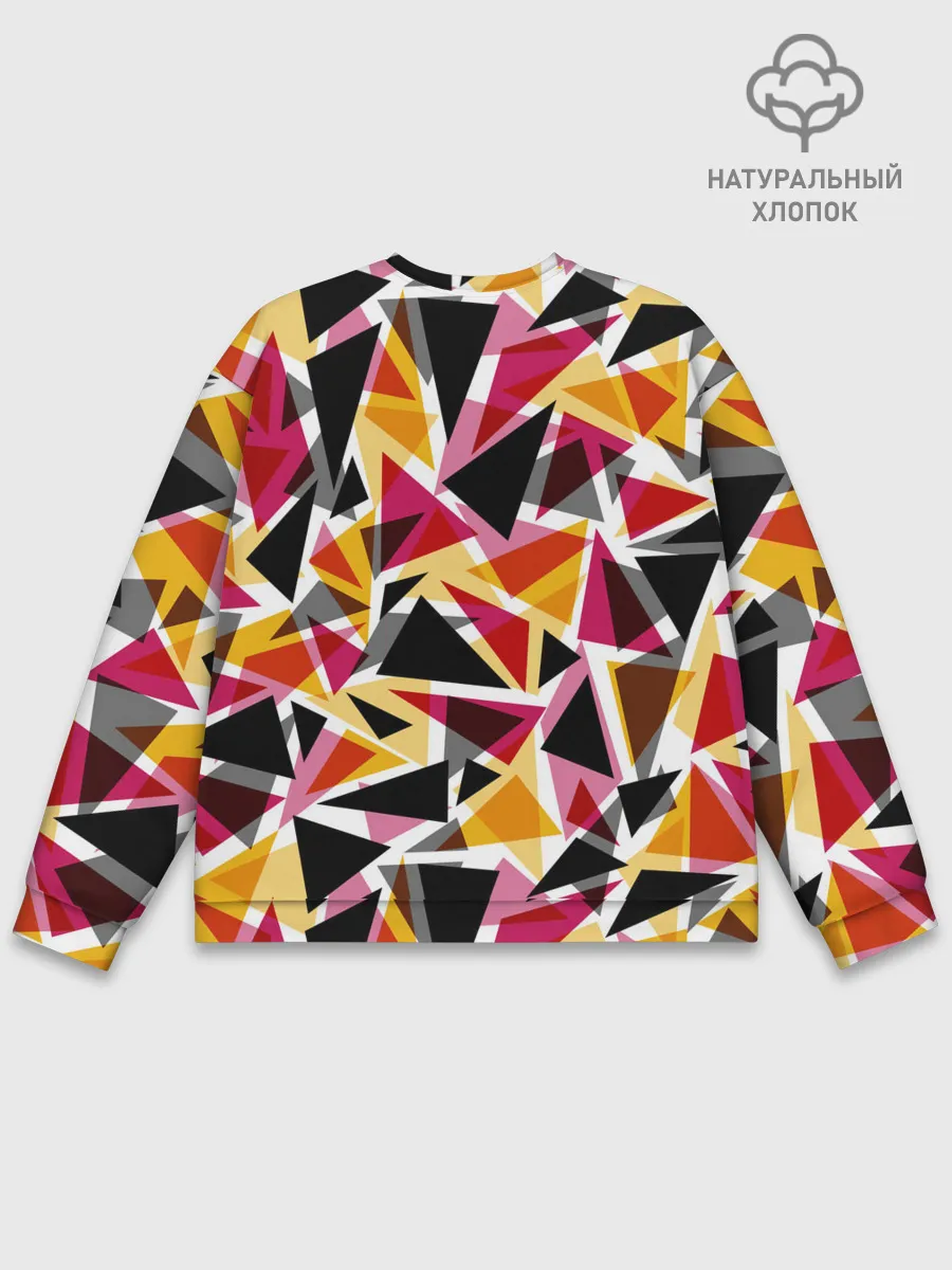 Мужской свитшот базовый / Разноцветные треугольники