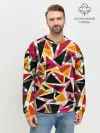 Мужской свитшот базовый / Разноцветные треугольники
