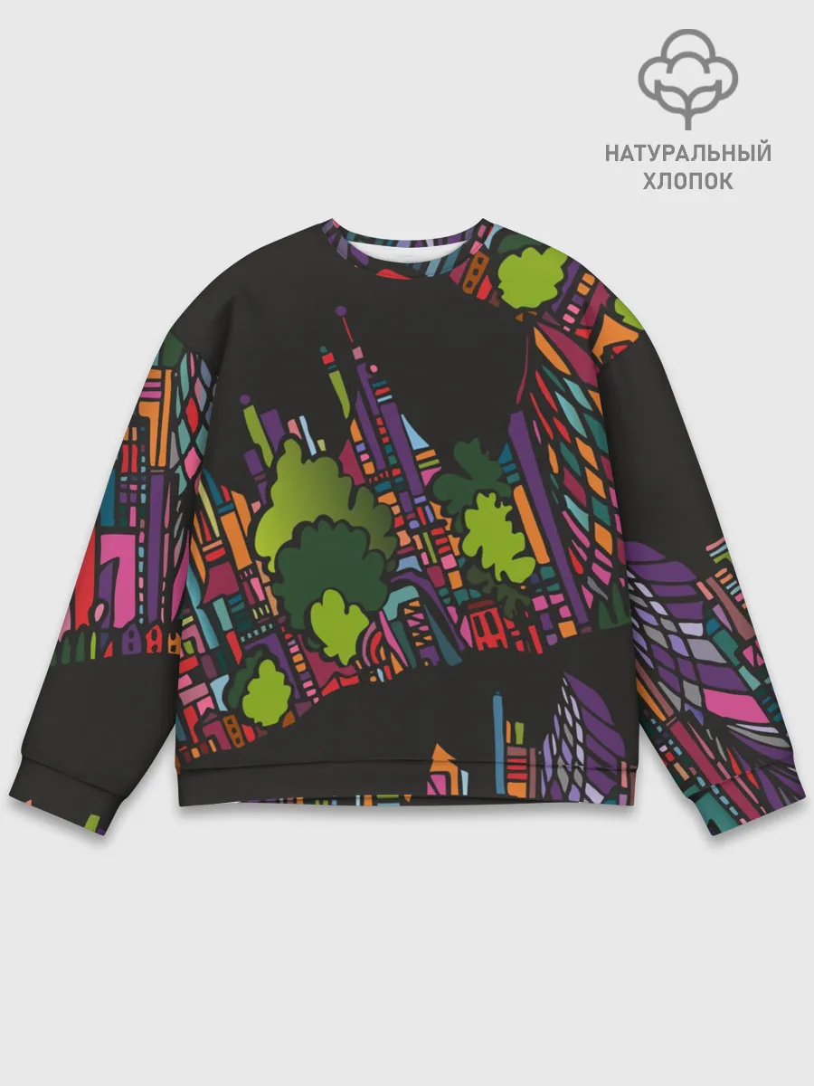 Мужской свитшот базовый / Ночные огни