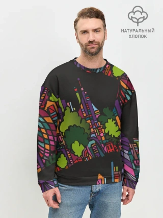 Мужской свитшот базовый / Ночные огни