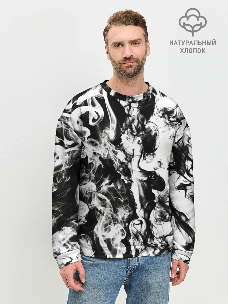 Мужской свитшот базовый / Dead water 3D. Мертвая вода 3Д