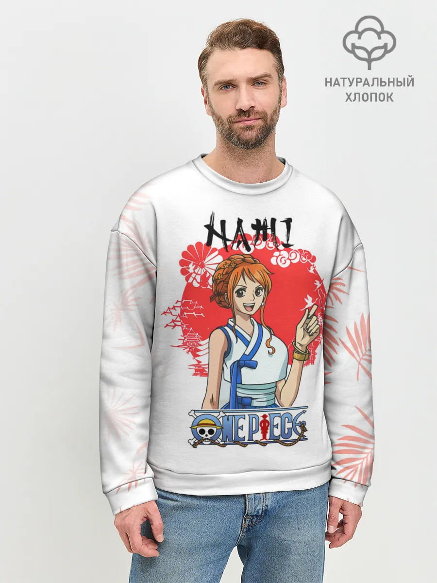Мужской свитшот базовый / Нами One Piece. Большой куш