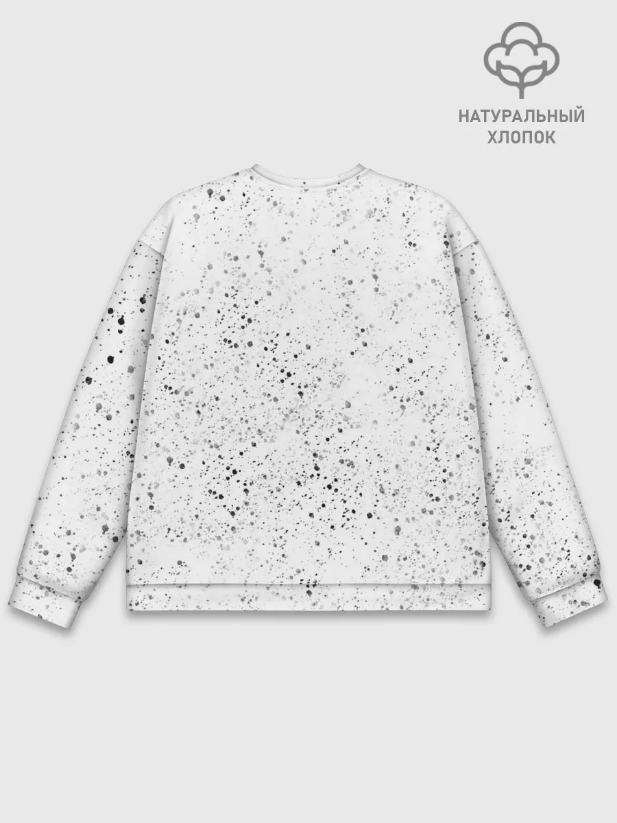 Мужской свитшот базовый / Панда Любовь Сердце Брызги