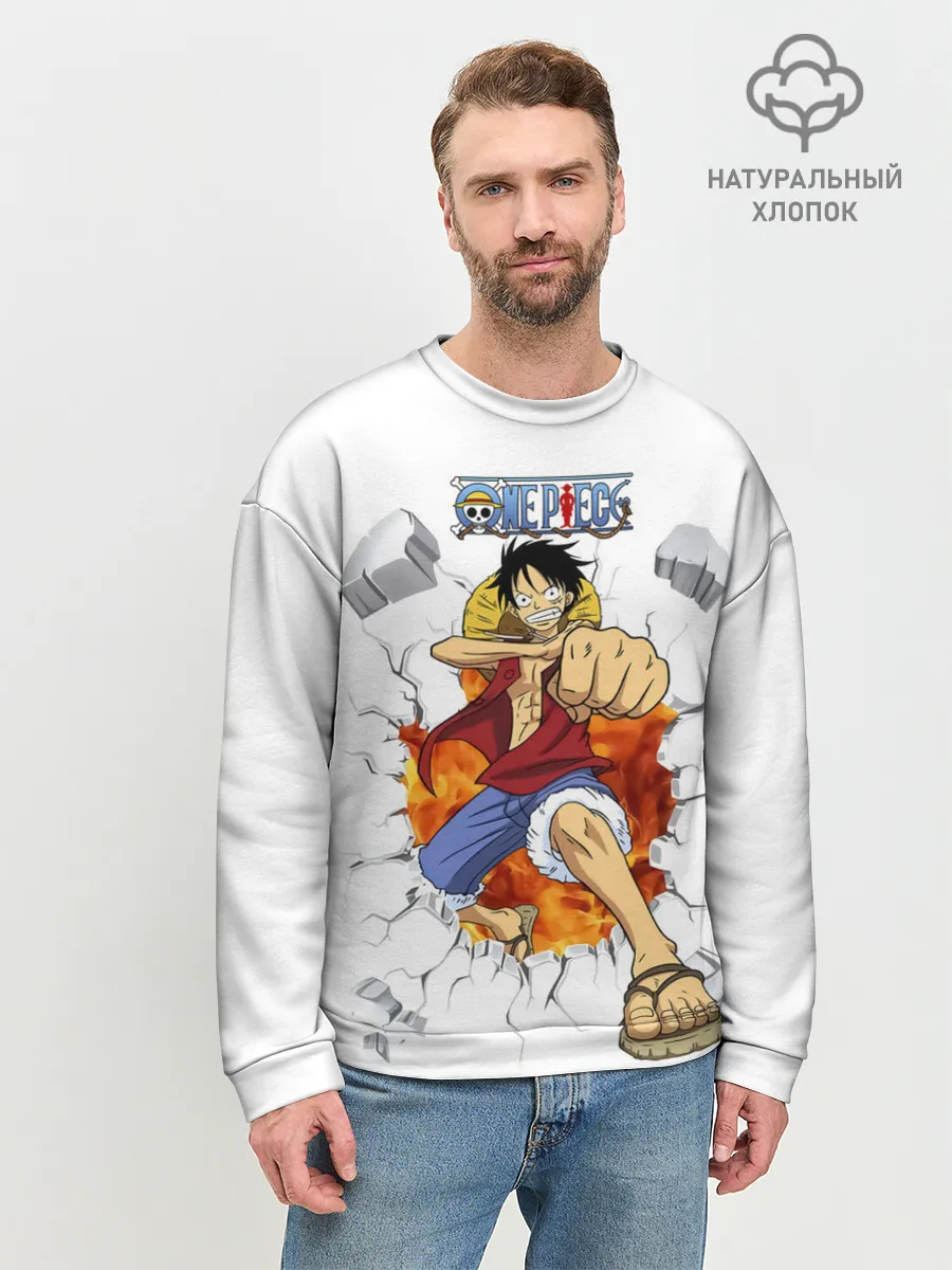 Мужской свитшот базовый / Луффи One Piece. Большой куш