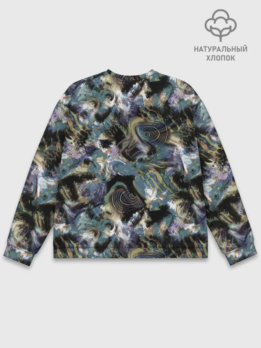 Мужской свитшот базовый / Узор для рыбака