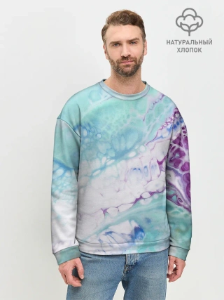 Мужской свитшот базовый / Цветная морская пена
