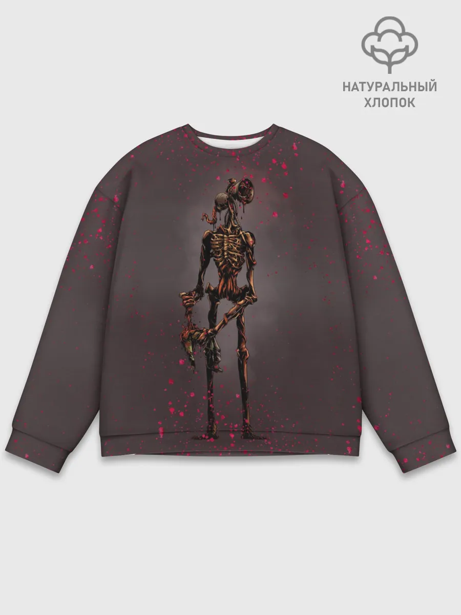 Мужской свитшот базовый / Сиреноголовый Монстр Кровь