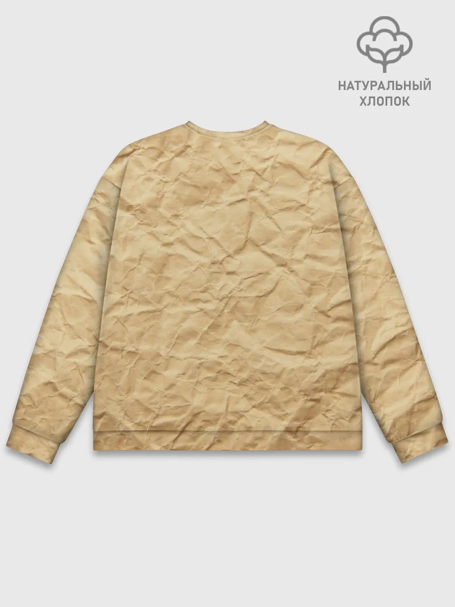 Мужской свитшот базовый / БУМАЖНАЯ ТЕКСТУРА