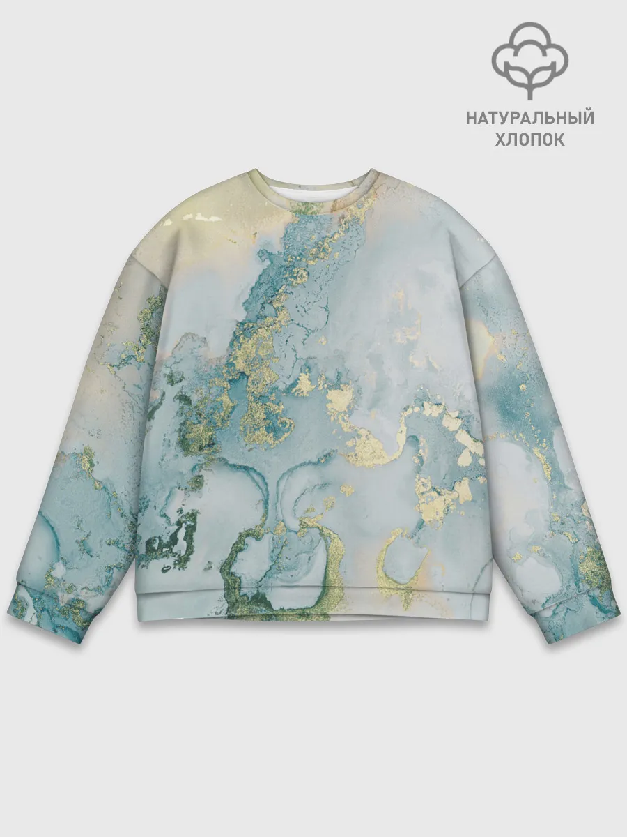 Мужской свитшот базовый / Абстрактный мрамор