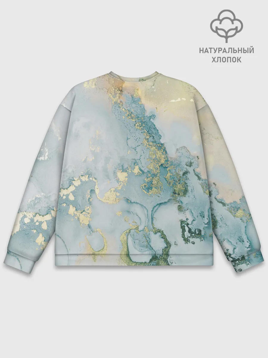 Мужской свитшот базовый / Абстрактный мрамор