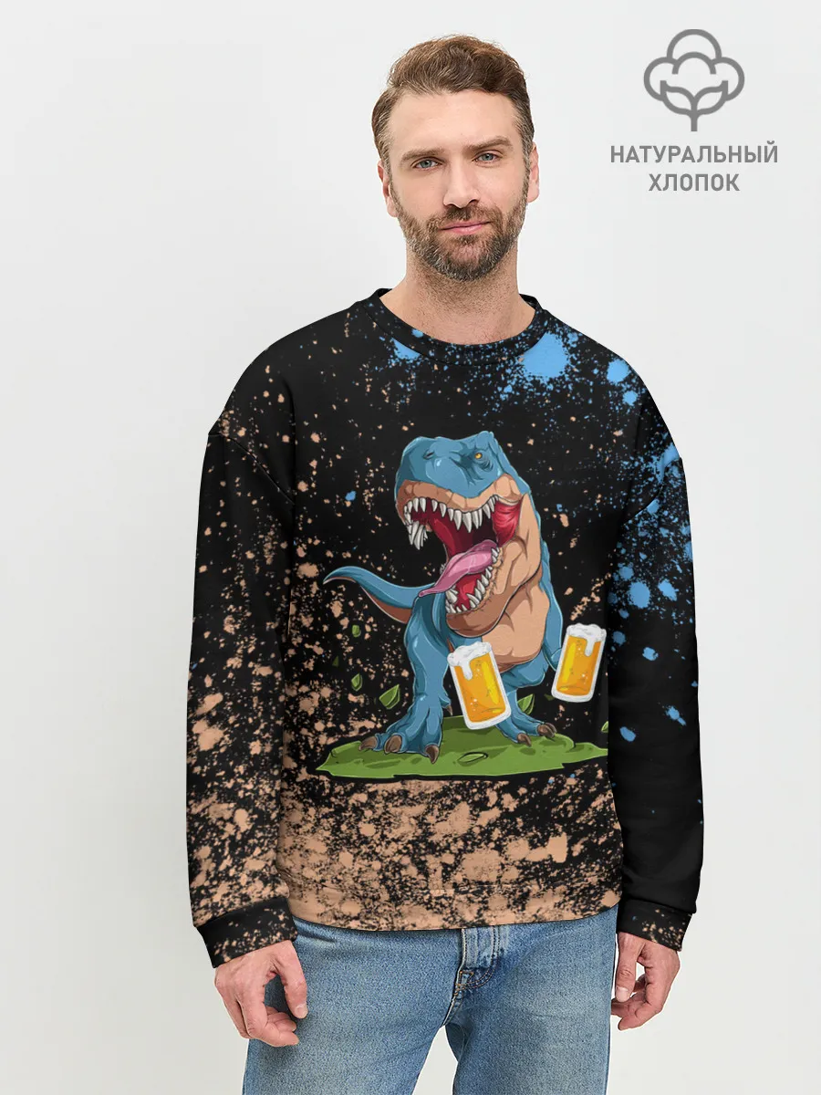 Мужской свитшот базовый / Пивозавр - Краска