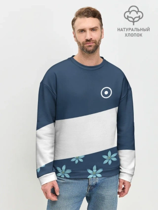 Мужской свитшот базовый / Стильная с цветами