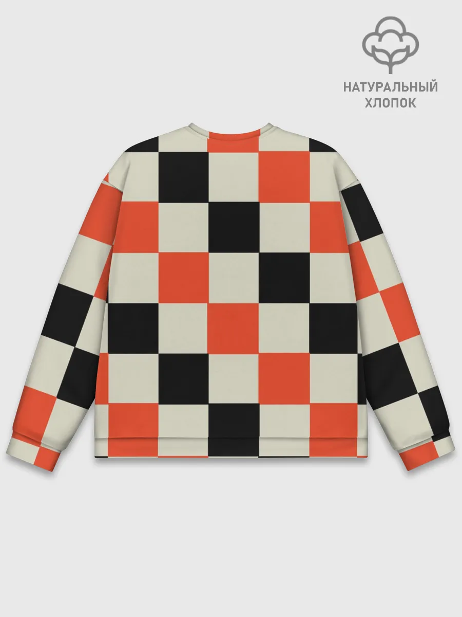 Мужской свитшот базовый / Образец шахматной доски