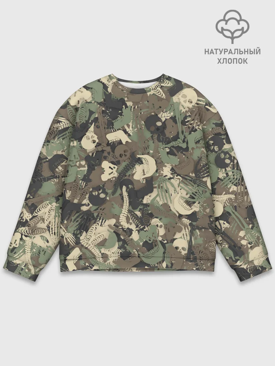 Мужской свитшот базовый / Камуфляж с костями