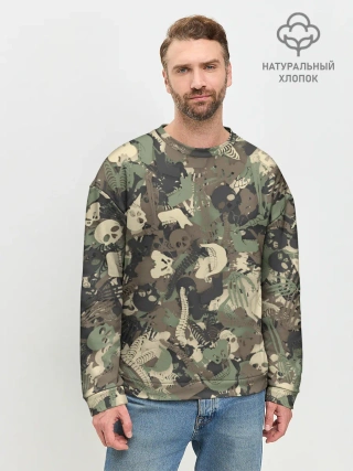 Мужской свитшот базовый / Камуфляж с костями