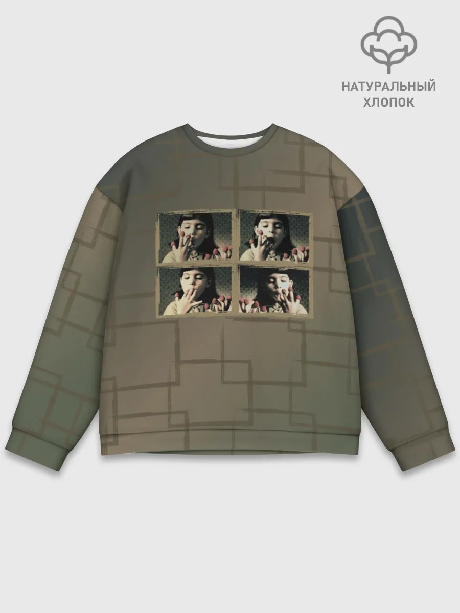 Мужской свитшот базовый / Амели. Малина