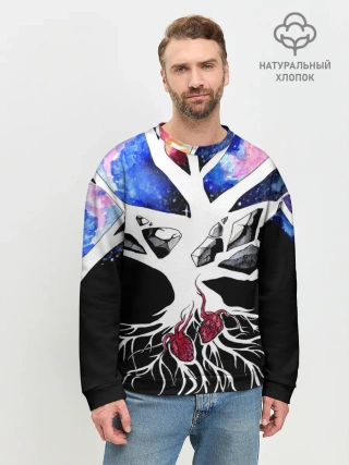 Мужской свитшот базовый / Звёздные сердца