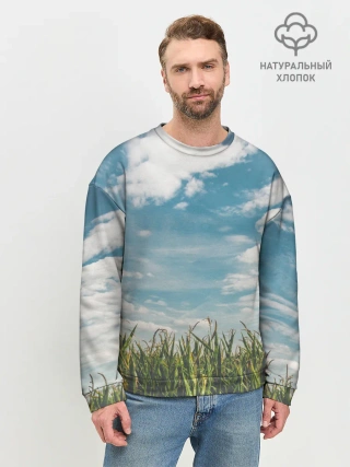 Мужской свитшот базовый / Небушко и полюшко