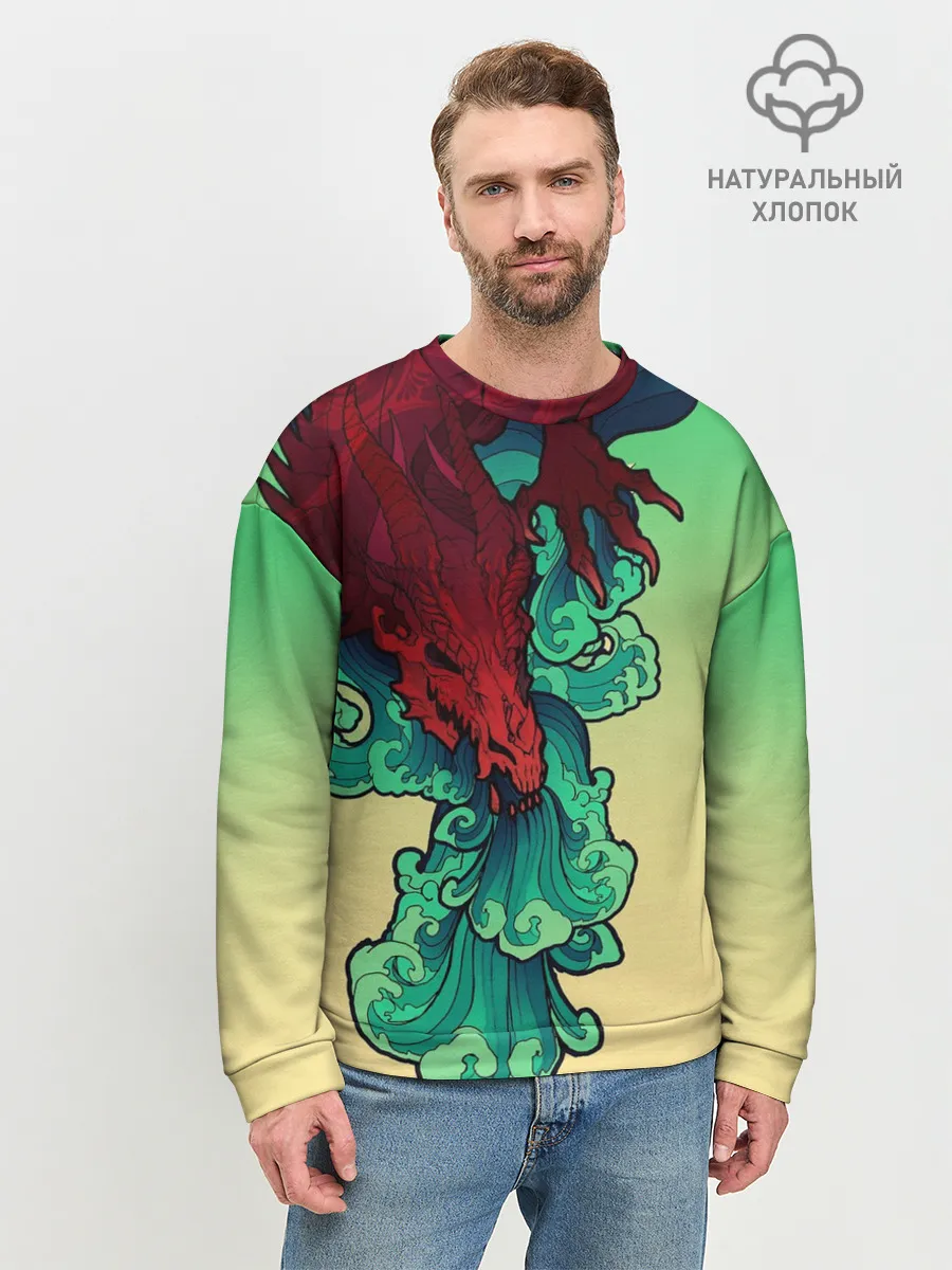 Мужской свитшот базовый / Дракон