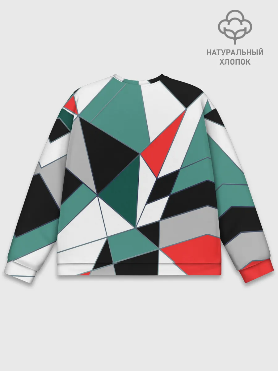 Мужской свитшот базовый / Абстрактный геометрический