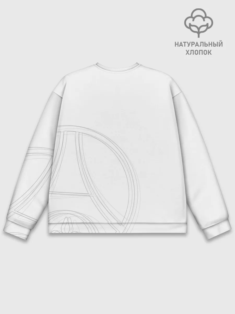 Мужской свитшот базовый / PSG | Core Big Logo White