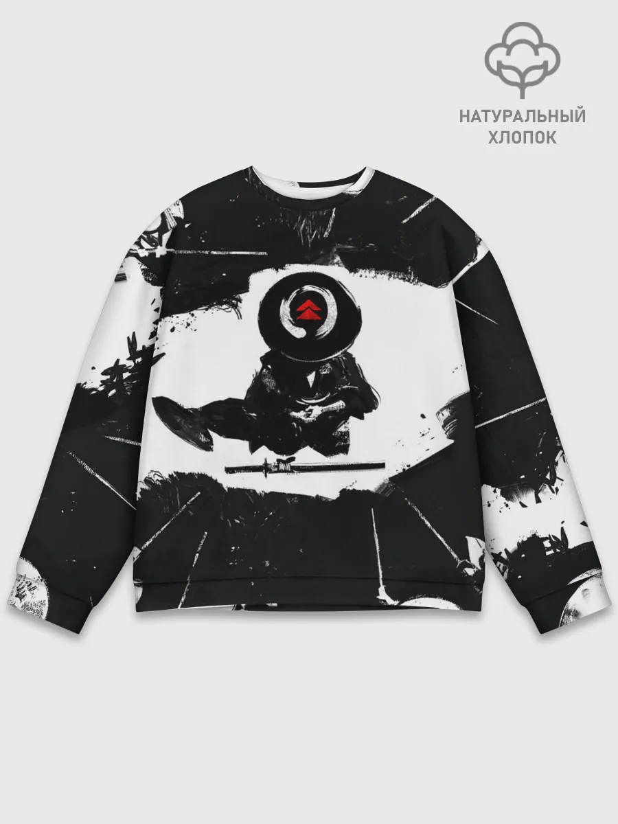 Мужской свитшот базовый / Ghost of Tsushim | Призрак Цусимы