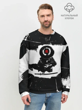 Мужской свитшот базовый / Ghost of Tsushim | Призрак Цусимы