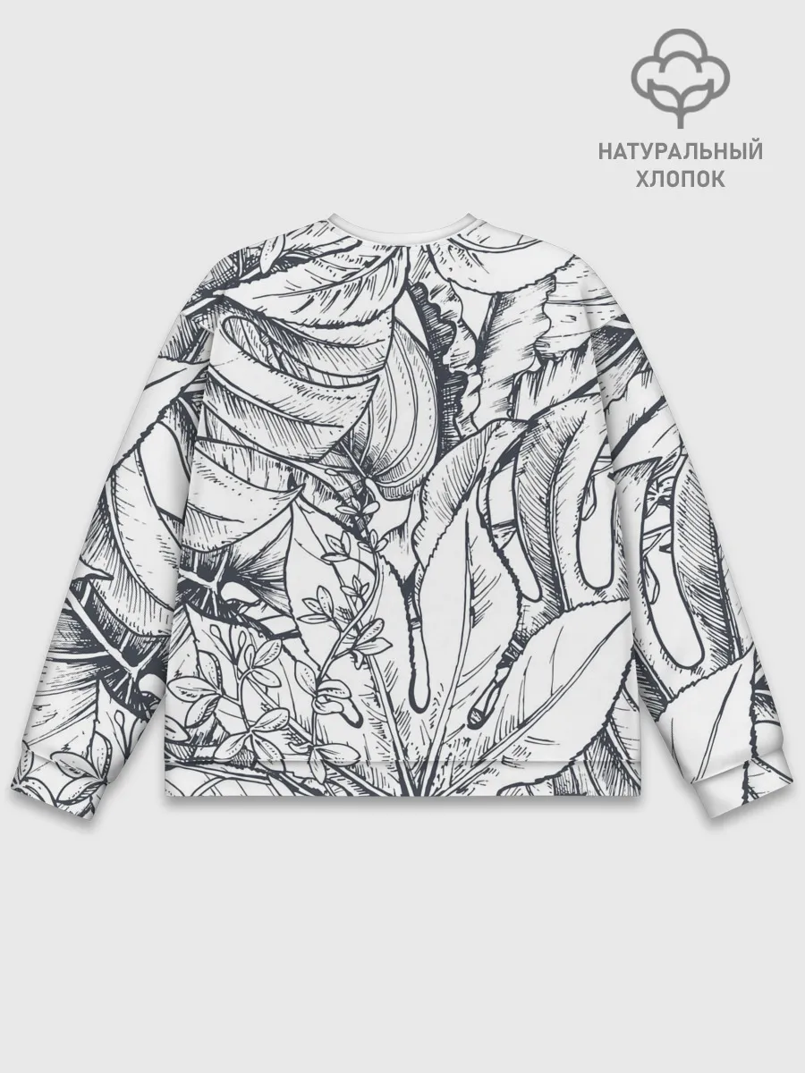 Мужской свитшот базовый / Тропические листья
