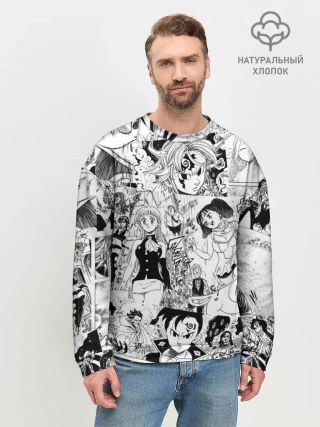 Мужской свитшот базовый / Семь смертных грехов, манга