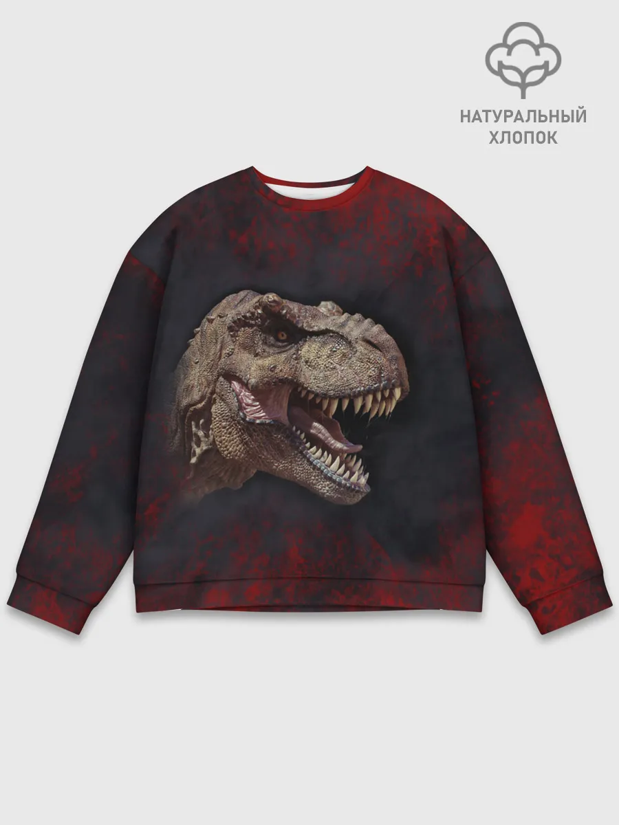 Мужской свитшот базовый / T-REX | Динозавр | Dino