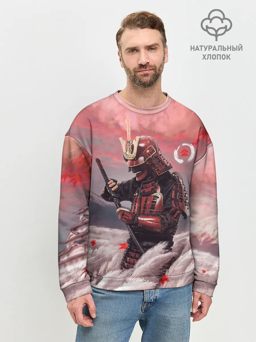 Мужской свитшот базовый / Ghost of Tsushim | Призрак Цусимы