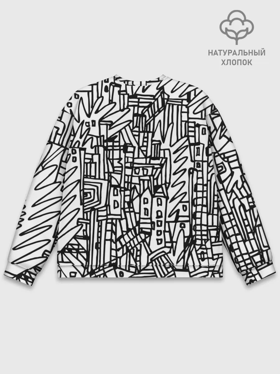 Мужской свитшот базовый / Городской скетч