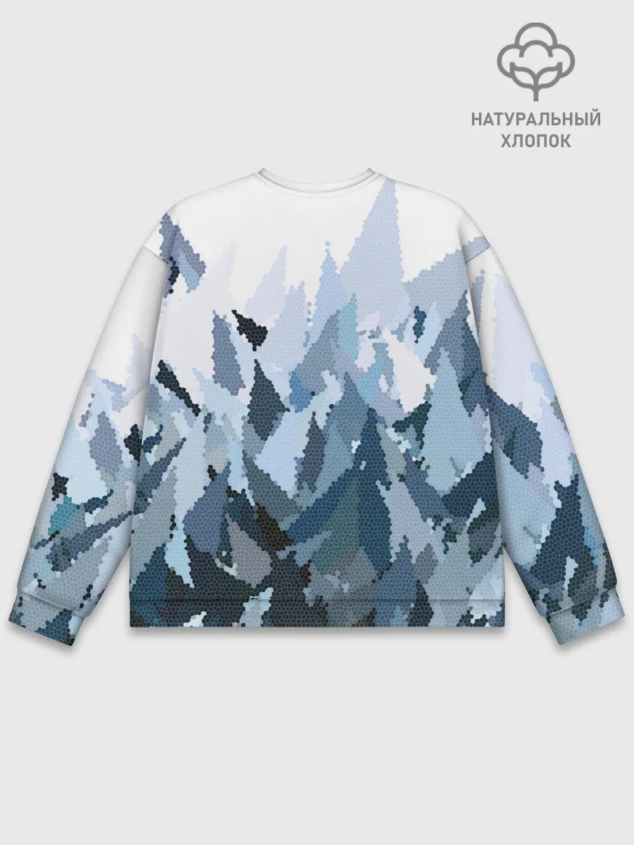 Мужской свитшот базовый / Абстрактная мазаика витраж