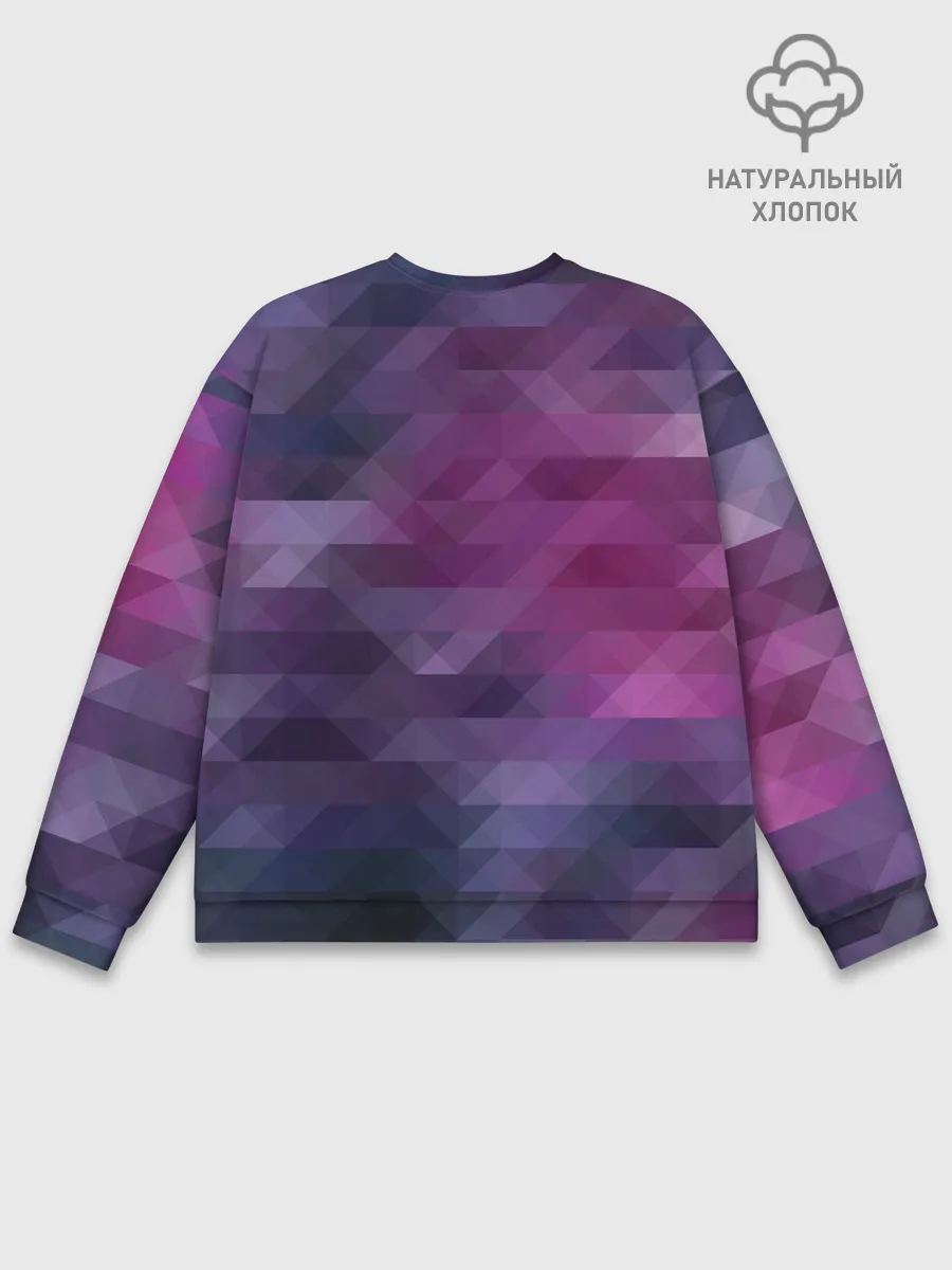 Мужской свитшот базовый / Фиолетово-бордовый узор