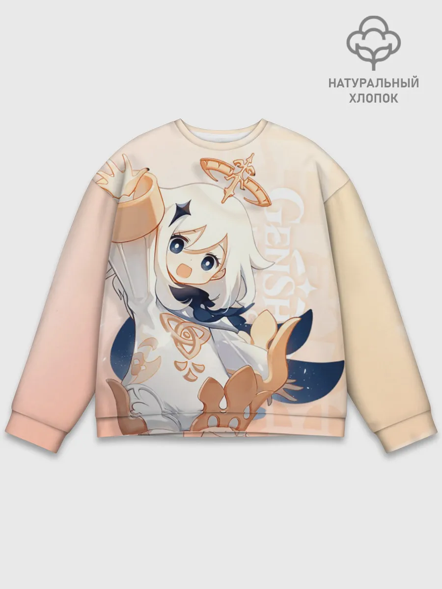 Мужской свитшот базовый / Genshin Impact, Паймон