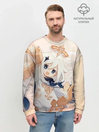 Мужской свитшот базовый / Genshin Impact, Паймон