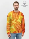 Мужской свитшот базовый / Желто-оранжевая абстракция