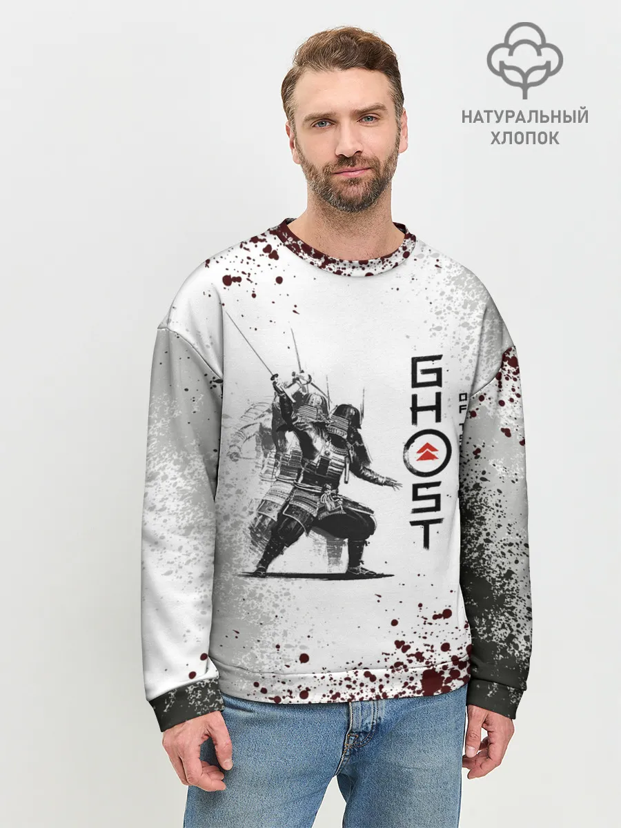 Мужской свитшот базовый / Ghost of Tsushim | Призрак Цусима