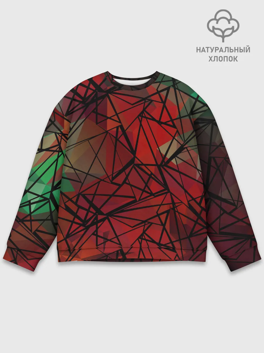 Мужской свитшот базовый / Абстрактный геометрический