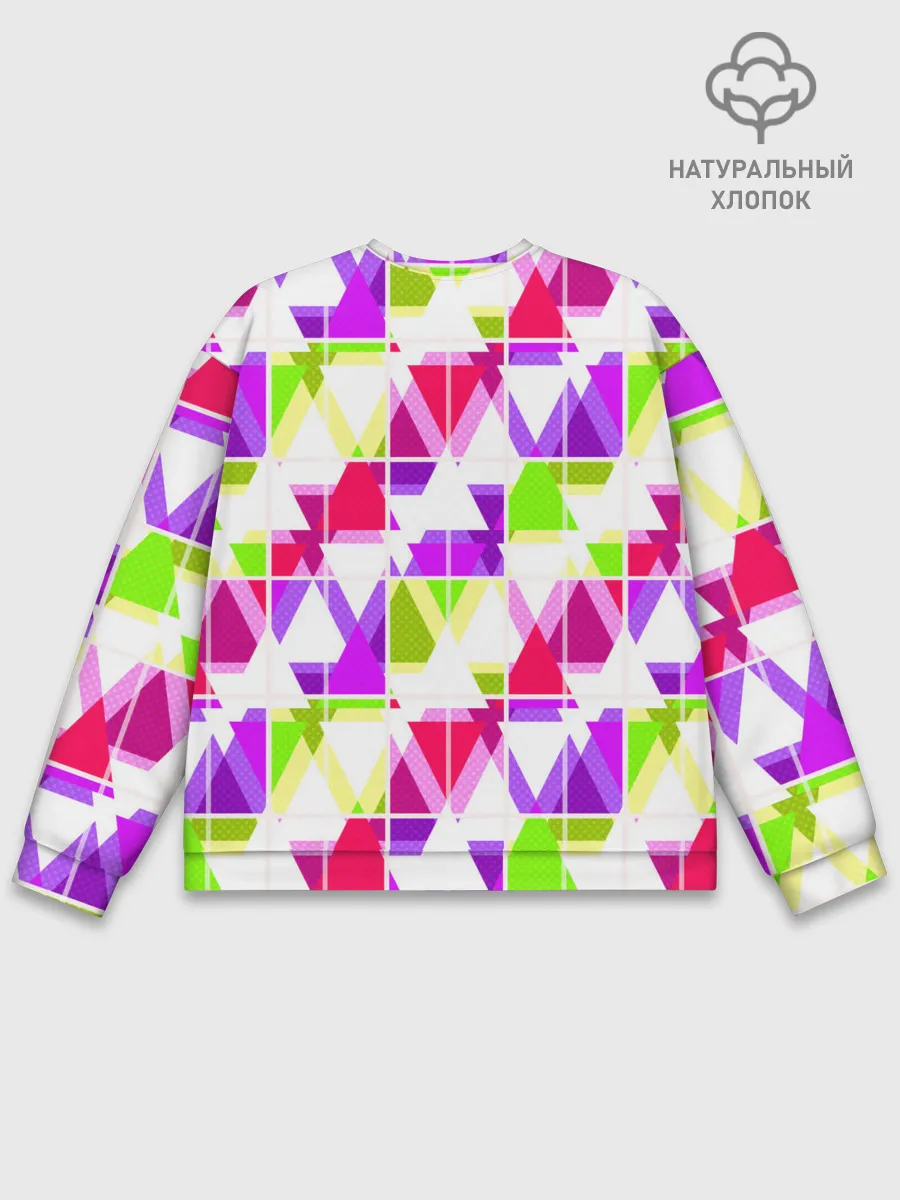 Мужской свитшот базовый / Абстрактный яркий узор