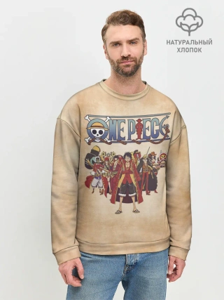 Мужской свитшот базовый / Персонажи One Piece. Большой куш