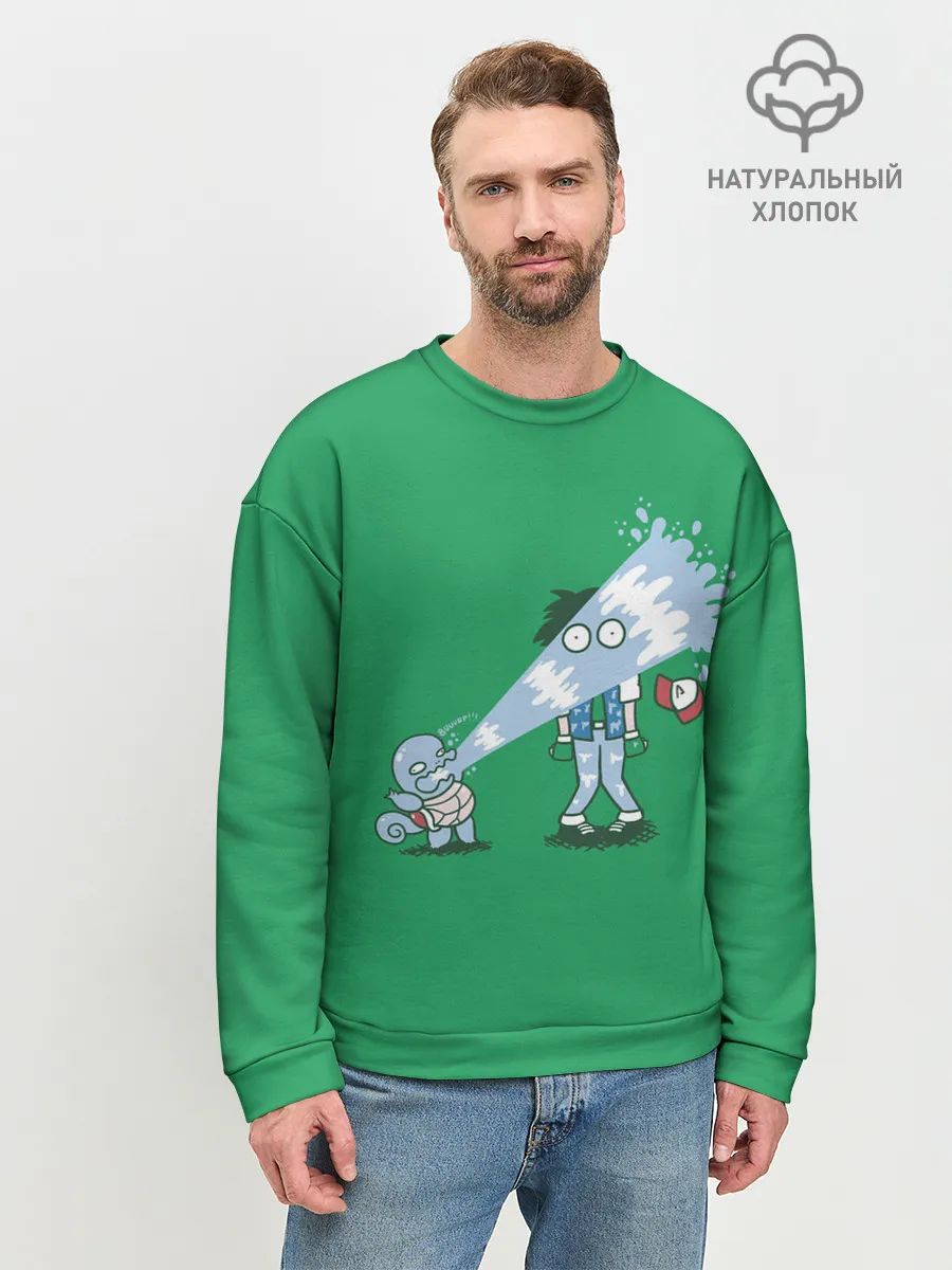 Мужской свитшот базовый / Неугомонный Сквиртл